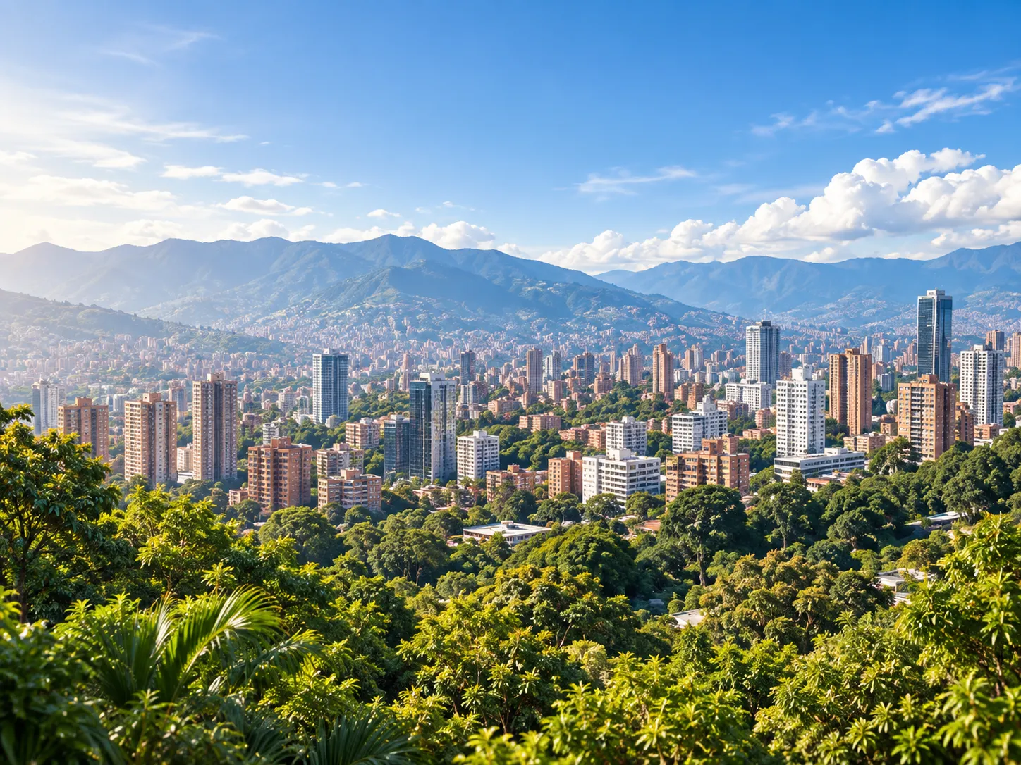 Vista de la ciudad de Medellín, donde Soluman brinda servicios de mantenimiento inmobiliario